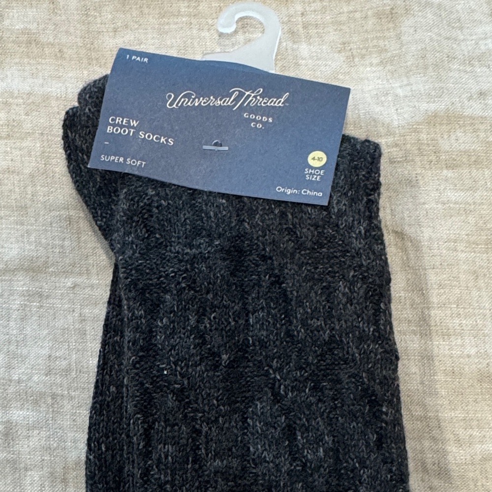 Universal Thread Super Soft Crew Socks - Dark Gray